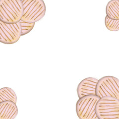 ilustraci√≥n de arepas de ma√≠z asadas con espacio para texto