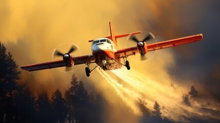 Photo of a red and white plane soaring through a dramatic cloudy sky