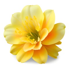 Obraz premium yellow lily flower isolated on white background