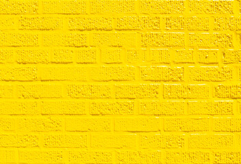 Brick wall painted yellow