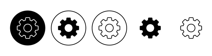 setting Icon set. Cog settings Icon Symbol