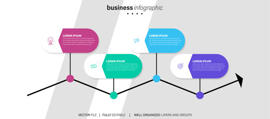 Vector round infographic chart templates in the form of semicircle. 3 4 5 6 7 8 options
