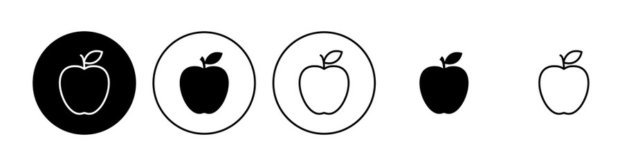 Apple icon set. Apple vector icon. apple symbols for your web design.