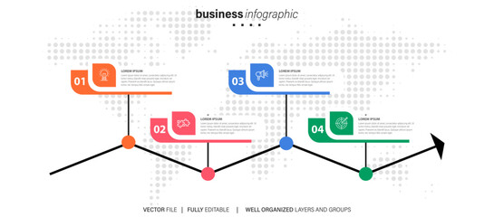 Business data visualization. timeline infographic icons designed for abstract background template milestone element modern diagram process technology digital marketing data presentation chart vector
