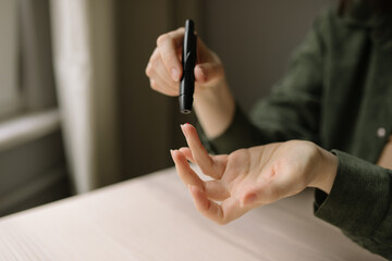 Diabetic cheking Sugar Levels