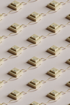 pattern of many escape buttons