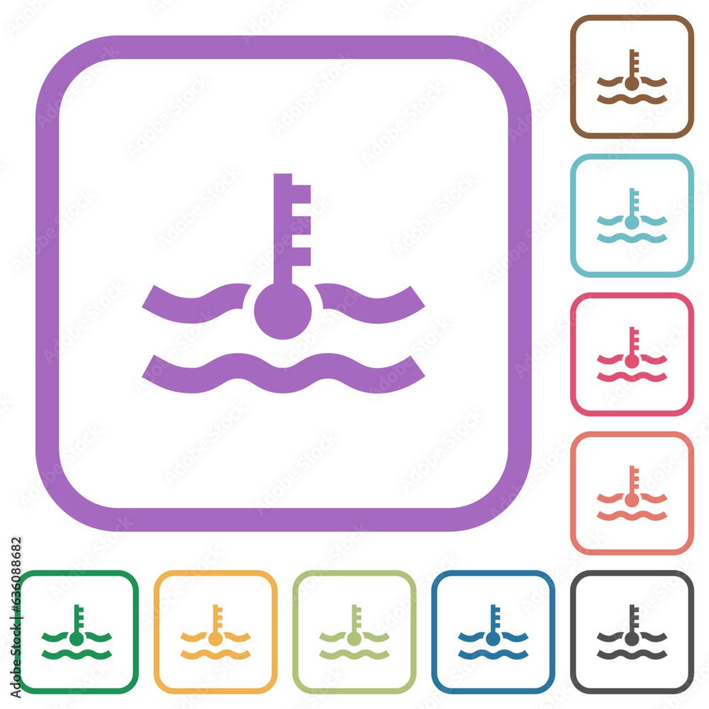 Poster engine coolant temperature indicator simple icons