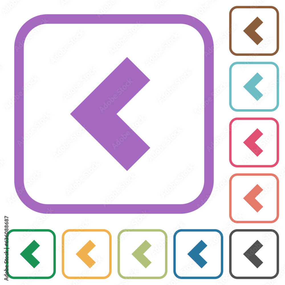 Poster left 90 degrees angle arrow solid simple icons
