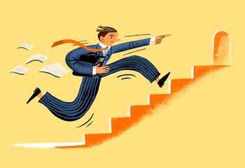 career achievement concept illustration