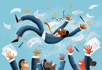 career achievement concept illustration