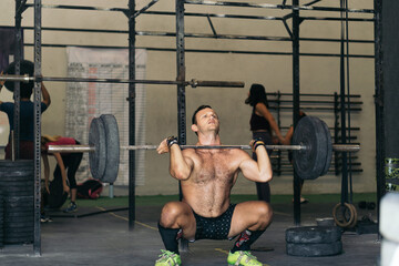 Active man exercising.