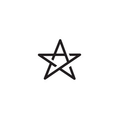 star logo abstract design vector illustration line