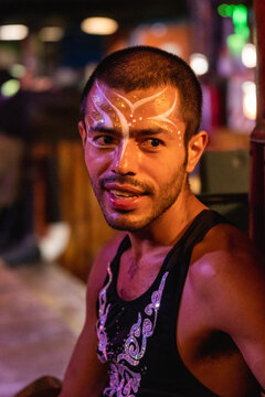 Portrait of a circus man. 