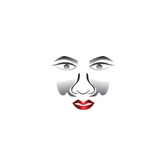 face abstract design vector illustration