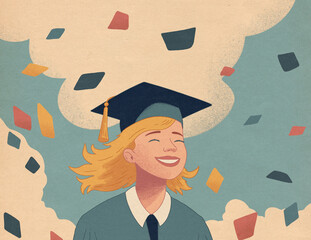 Graduation Celebration Illustration