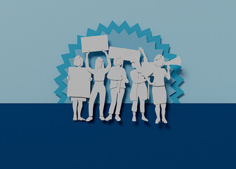 Group of woman in a manifestation