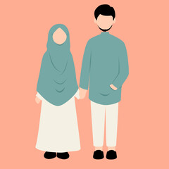 romantic muslim couple 