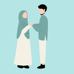 romantic muslim couple 