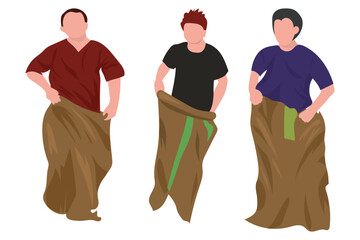 indonesia independence day. the name balap karung indonesia game 