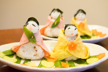 Homemade Sushi dolls for Japanese Doll's Festival