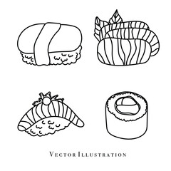 sushi outline 