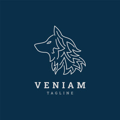 Obraz premium Wolf logo design icon template
