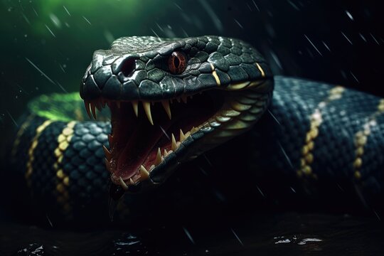 giant snake angry scary anaconda