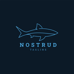 Shark logo design vector template