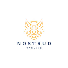 Fototapeta premium Wolf logo design icon template