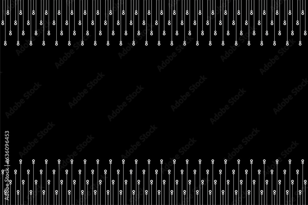Poster border of stripe pattern. design lines and eight number white on black background. design print for 