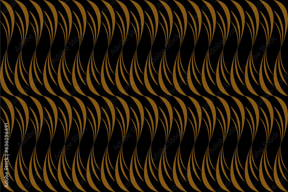 Poster abstract of curve pattern. design wave black on white background. design print for illustration, tex