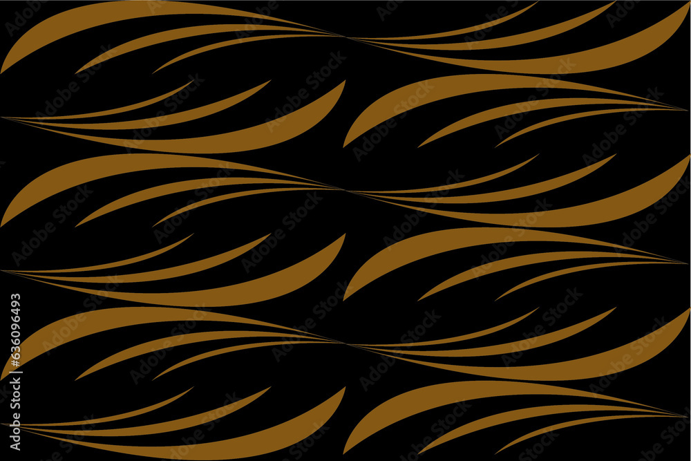 Poster abstract of curve pattern. design wave black on white background. design print for illustration, tex