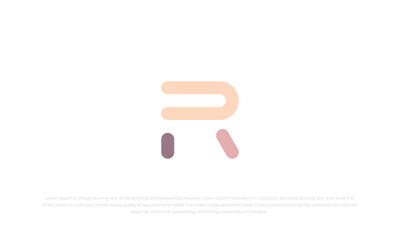 R logo monogram style. simple, minimalist, modern