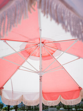 pink sunshade umbrella