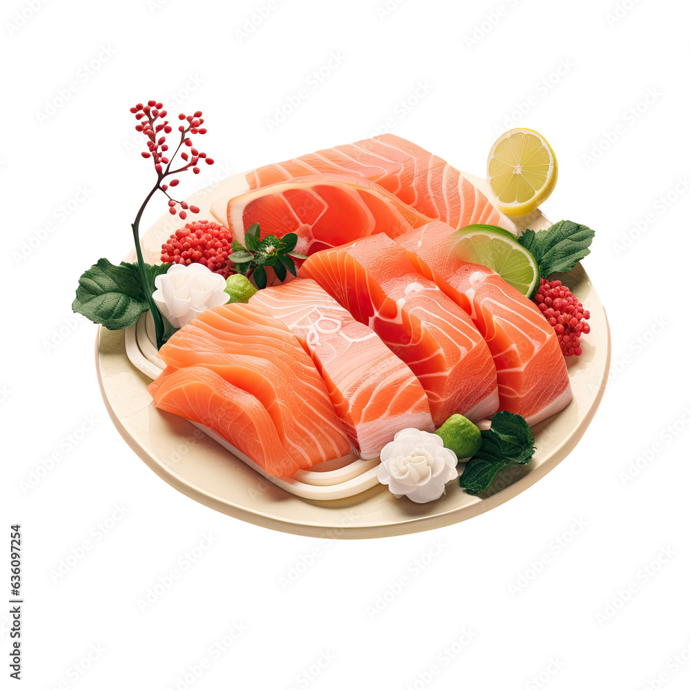 Canvas Prints delightful image of raw salmon sashimi