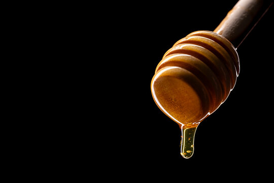honey stick with dripping honey