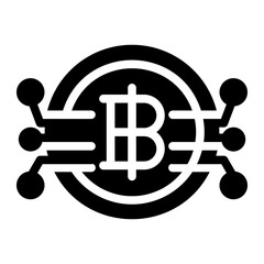 digital currency Solid icon