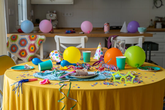 Before and after birthday party