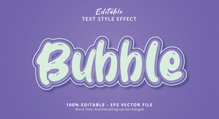 Bubble Text Style Effect, Editable Text Effect