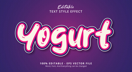 Yogurt Text Style Effect, Editable Text Effect