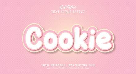 Cookie Text Style Effect, Editable Text Effect