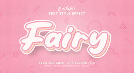 Fairy cartoon style Text Cartoon Style Effect, Editable Text Effect