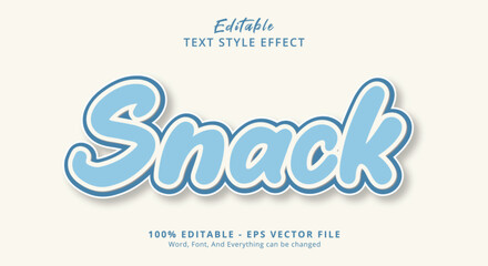 Blue Snack Text Style Effect Editable Text Effect