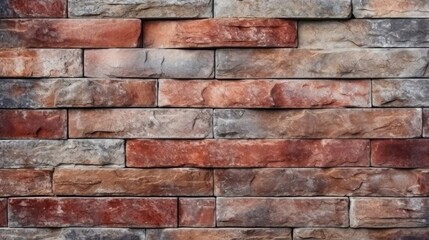 Stone brick red texture background. Rustic style for home decor.