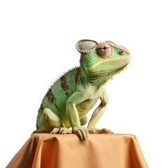 Obraz premium Chameleon photographed in studio