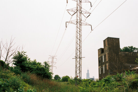 Chicago skyline in the distance