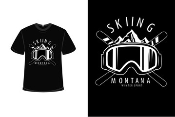 Ski Retro Vintage T Shirt Design