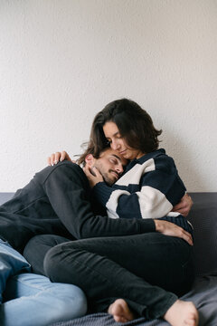 Couple cuddling
