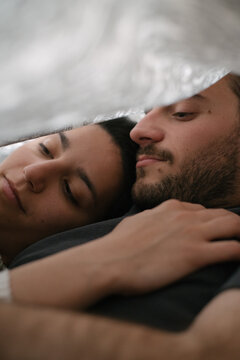 Couple cuddling