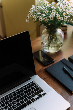 Photographer post-production workplace 